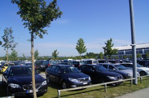 Parkplatz vor der Messe